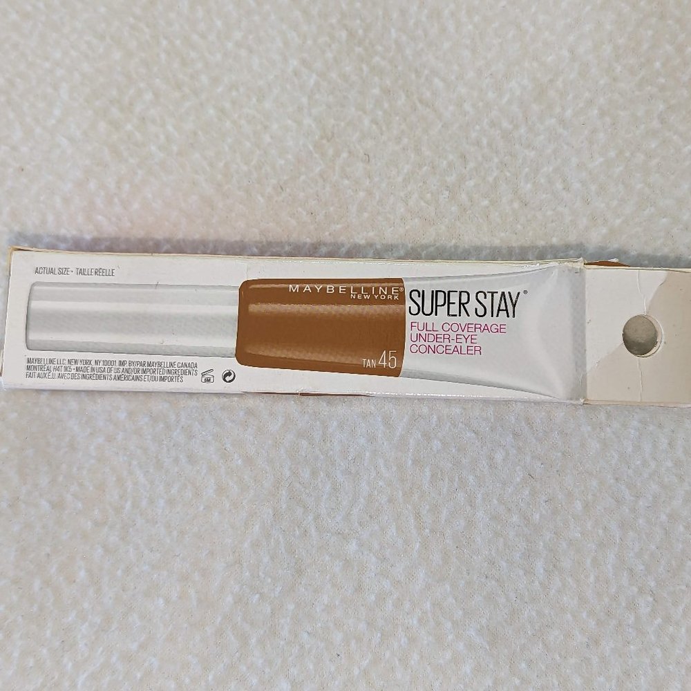 🌷4/$20 Maybelline Newyork Super Stay Full Coverage Under Eye Concealer Tan 45 - Picture 9 of 11
